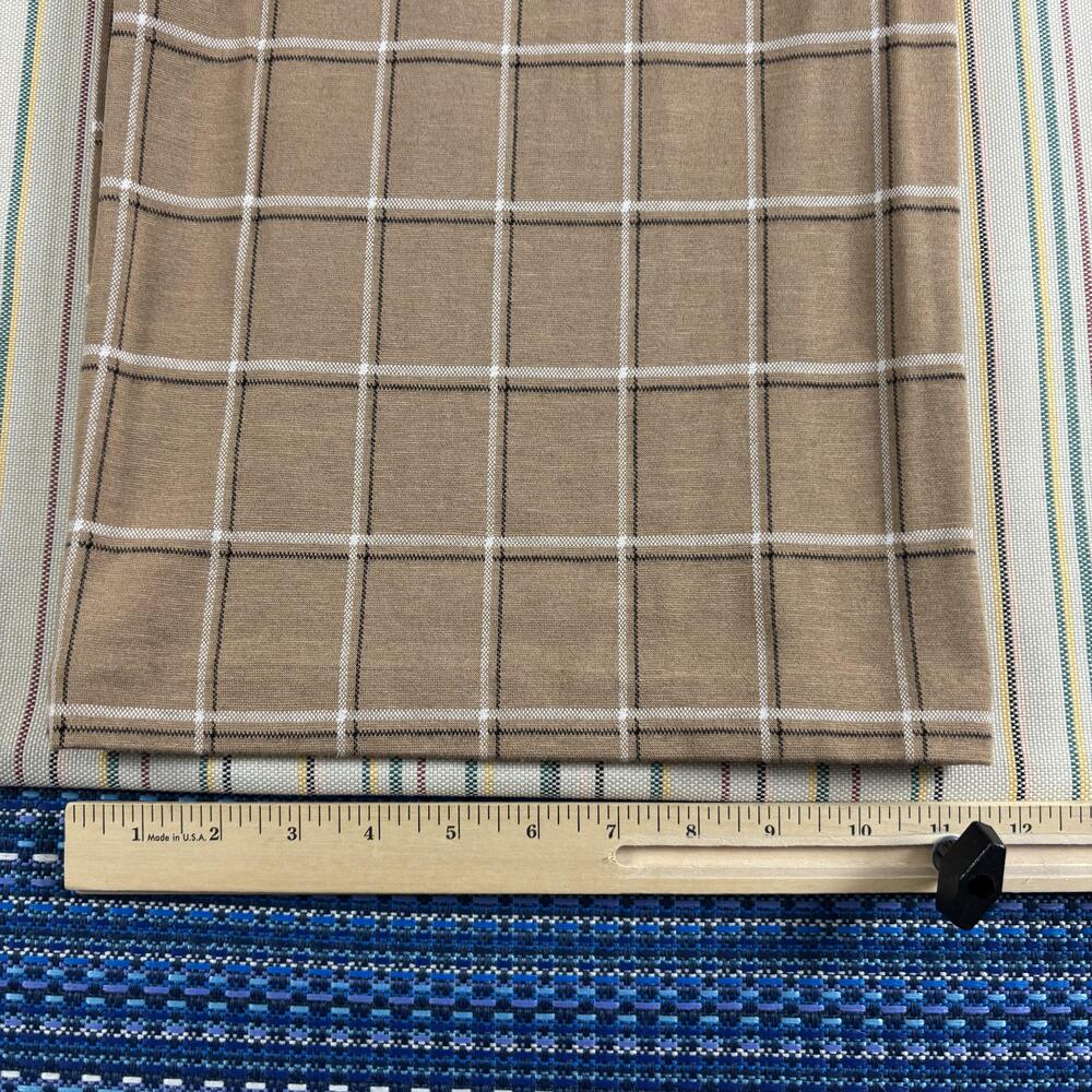 NEW J. Jill Pants Womens Large Brown Plaid Ponte Wide Full-Leg Cropped Pull On - Picture 10 of 12